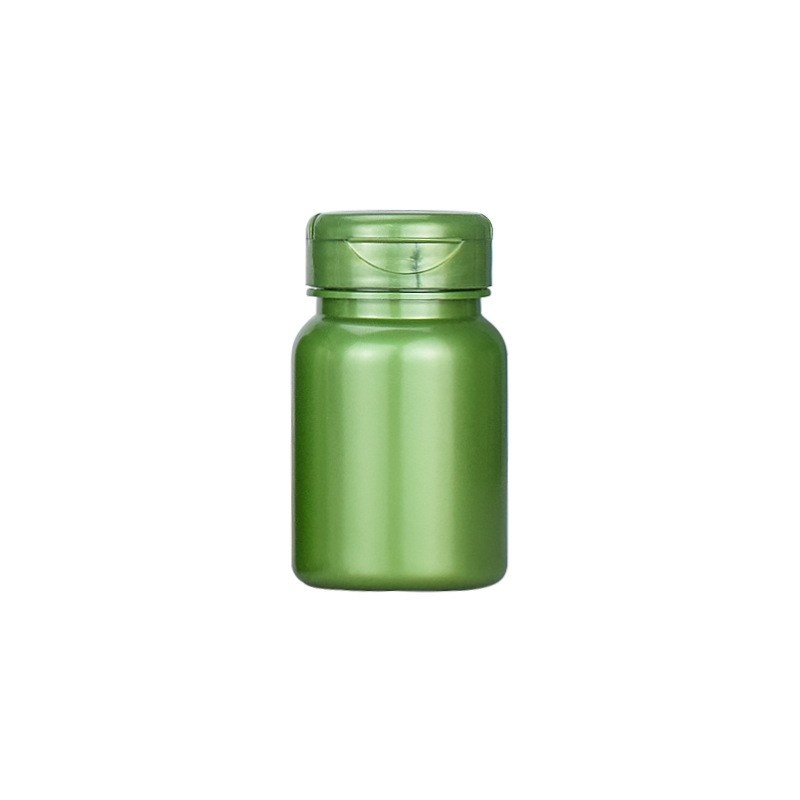 Food-grade PET flip-top empty medicine bottle for calcium tablets, capsules, tablets, and health supplements.