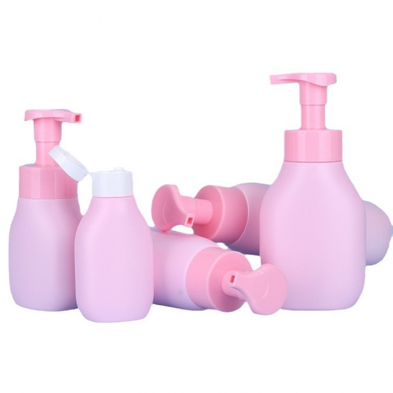 HDPE BOTTLE Unique Shape Plastic Foam Soap Dispenser Bottle With Pump