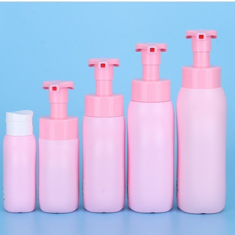 HDPE BOTTLE Unique Shape Plastic Foam Soap Dispenser Bottle With Pump