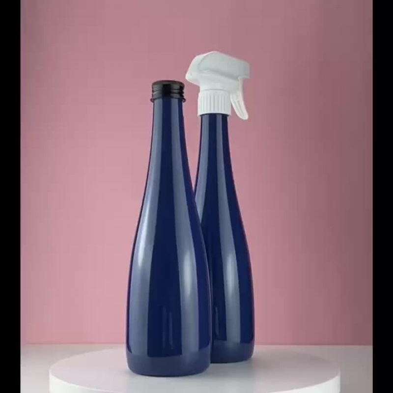 500ml square spray bottle, PET long-necked plastic bottle