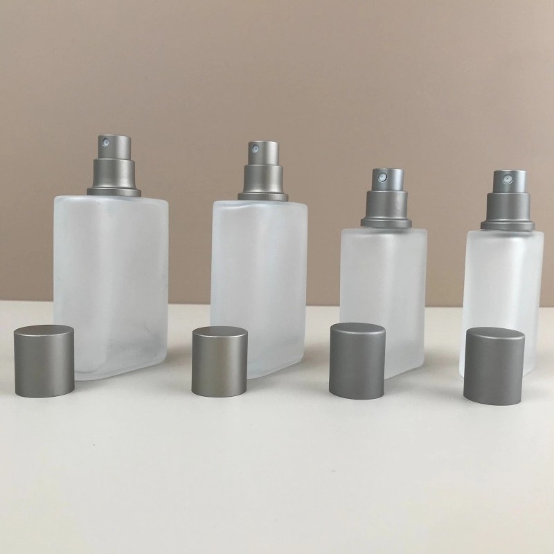 Matte Translucent Square Empty Perfume Spray Bottles