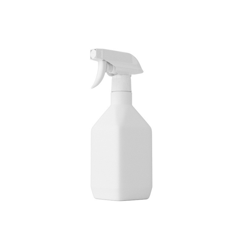 300ml/500ml PE slanted-shoulder square spray bottle, handle-operated all-plastic spray gun.
