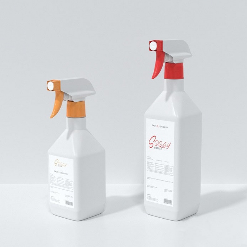 300ml/500ml PE slanted-shoulder square spray bottle, handle-operated all-plastic spray gun.