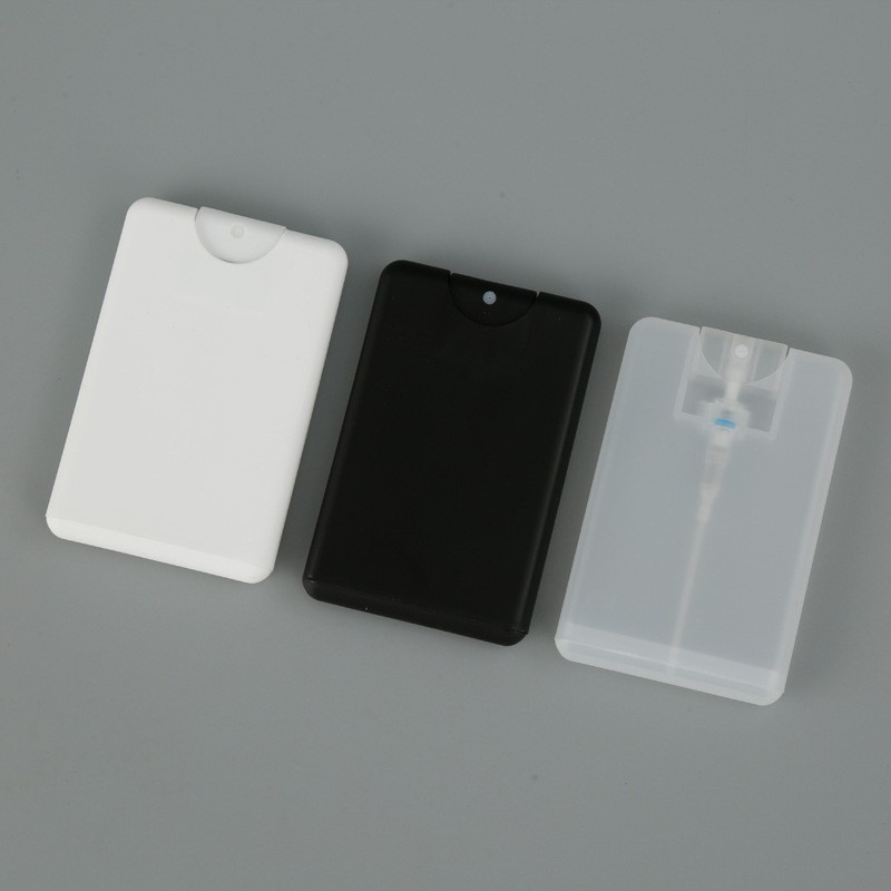 Travel-friendly 20ml card-sized spray bottle for perfume refill