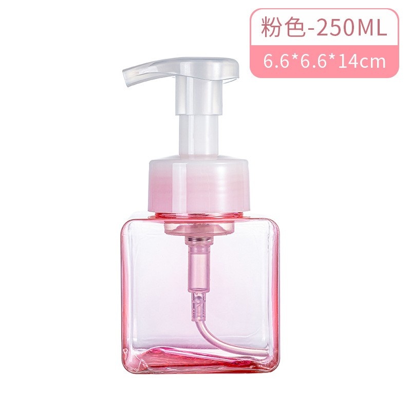 PETG mousse foaming bottle, press to dispense shampoo water.