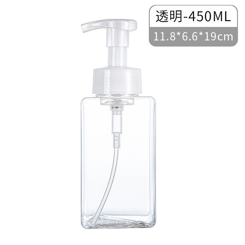 PETG mousse foaming bottle, press to dispense shampoo water.