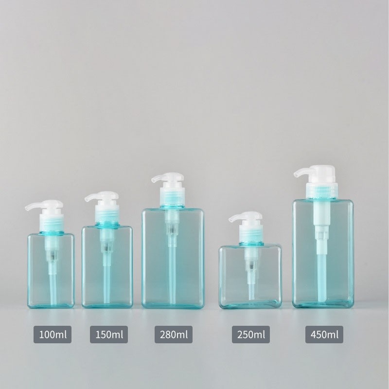 100ml-650ml PETG square lotion bottle, shower gel, hand sanitizer bottle