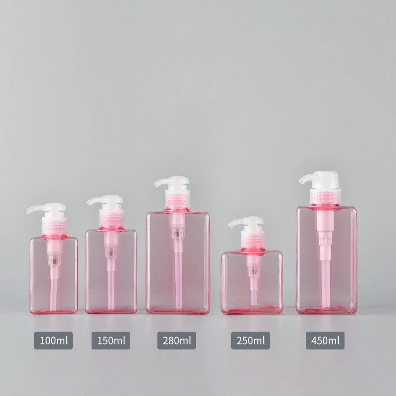 100ml-650ml PETG square lotion bottle, shower gel, hand sanitizer bottle
