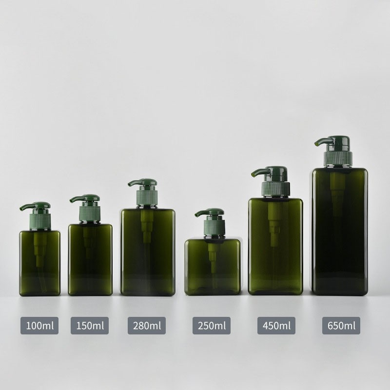 100ml-650ml PETG square lotion bottle, shower gel, hand sanitizer bottle