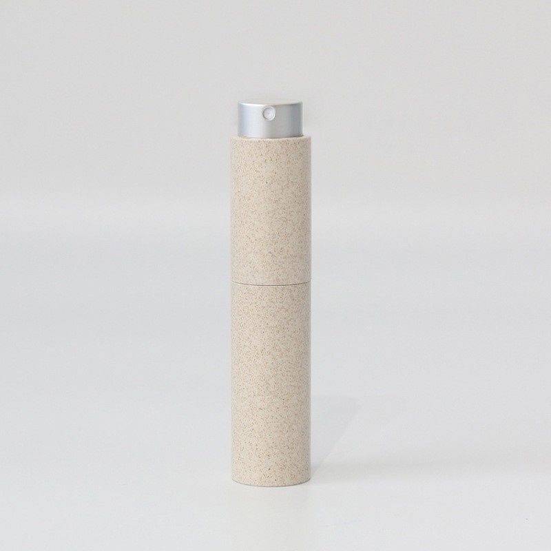 Discount Wholesale Wheat Straw Small Spray Bottle White Pla Biodegradable Dispenser Bottle 10ml Rotary Spray Bottle