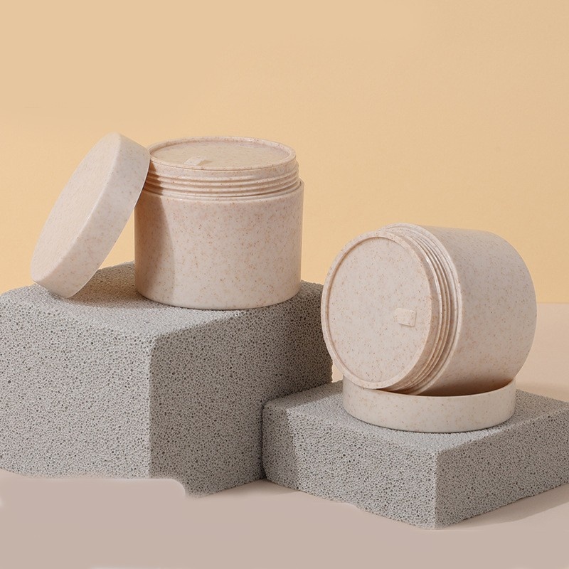 Wheat Straw Multi-Specification Plastic Cream Bottle Facial Mask Small Sample Jar Cream Packaging Bottle