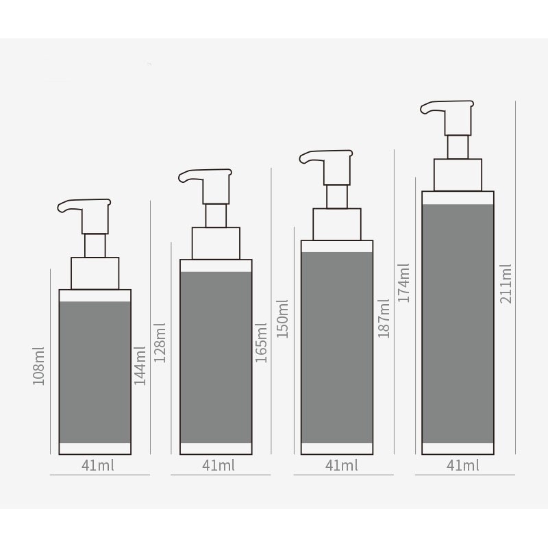 80ml-200ml cleansing oil bottle with pump dispenser