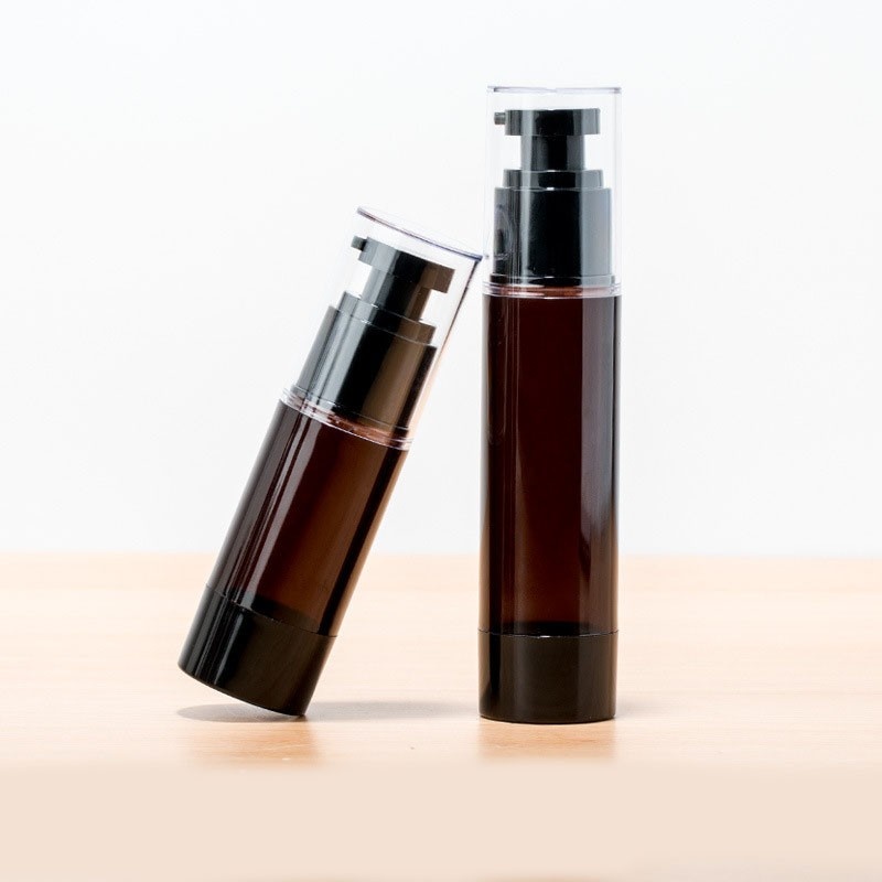 Amber light-proof PET airless bottle for emulsion pump foundation