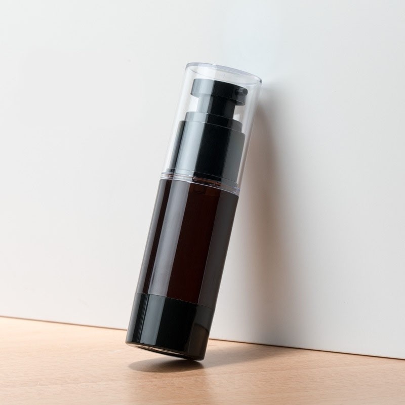 Amber light-proof PET airless bottle for emulsion pump foundation