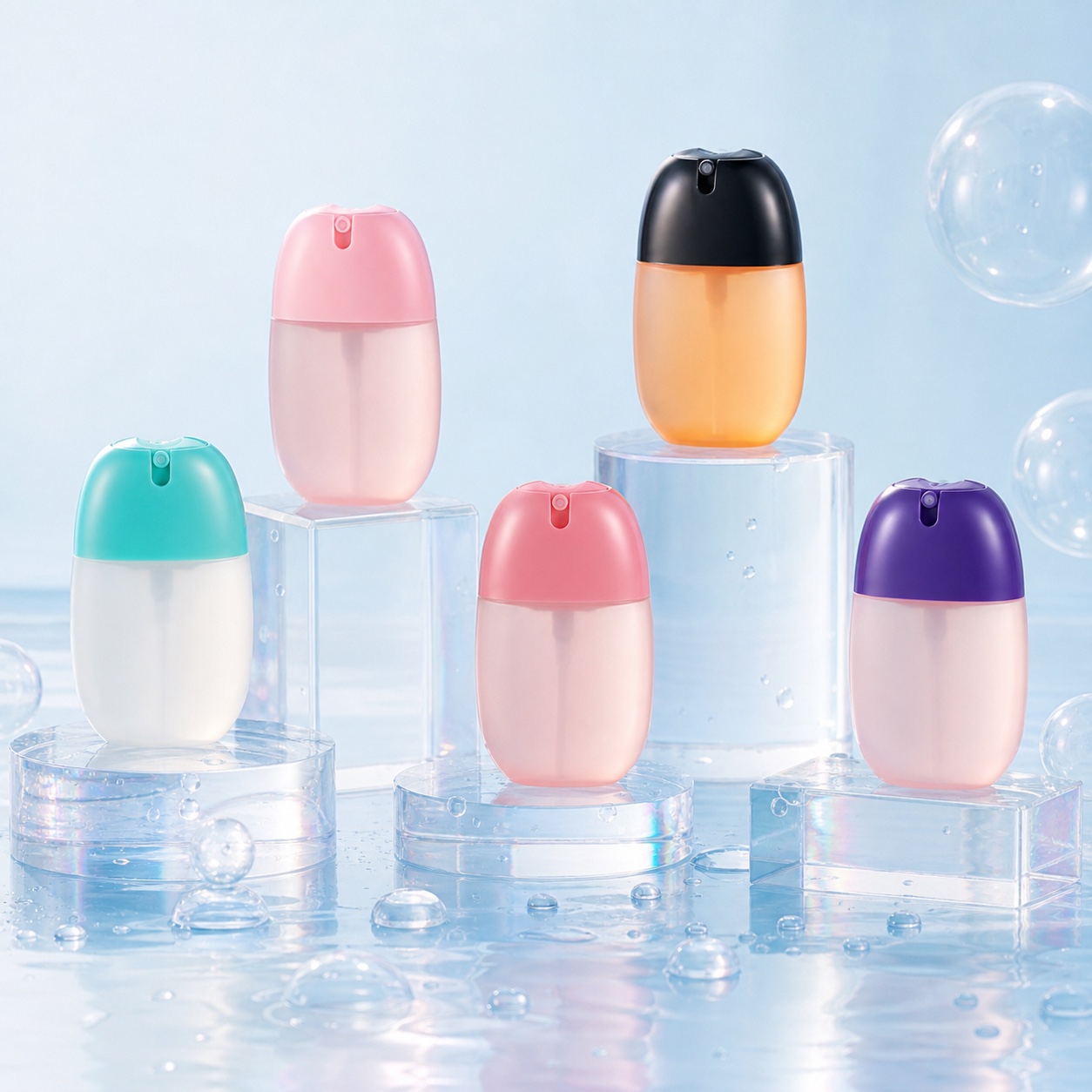 Acrylic electroplated gold hexagonal lotion bottle, cosmetic bottle, high-end face cream bottle, ointment bottle