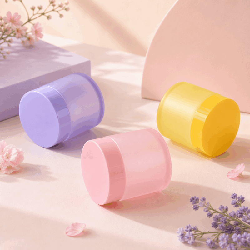 5-100g wood grain cap glass cream bottle frosted cosmetic dispenser
