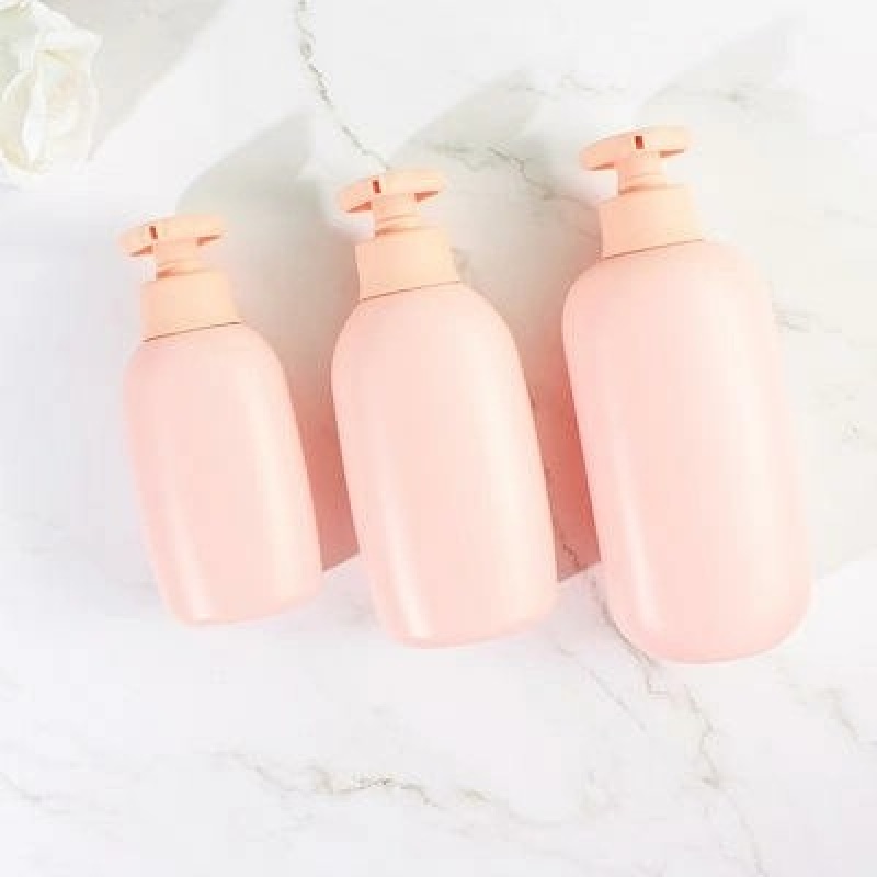 250Ml 300Ml 500Ml Soft Touch Matte Pink Empty Lotion Bottles With Pump
