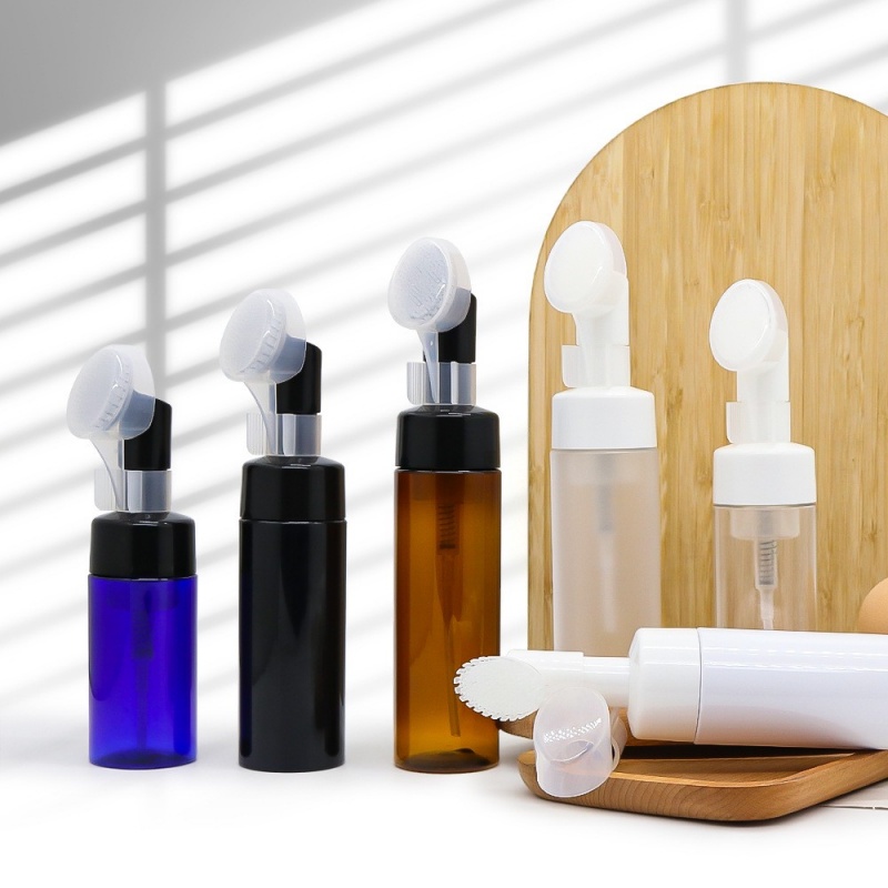 Facial cleansing brush head foam bottle, PET plastic pump foaming bottle, 150/200ml teeth whitening mousse bottle