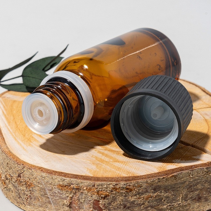 18-415 Childproof Cap with Funnel Stopper, Compatible with Essential Oil Bottles, Glass Bottles, etc.