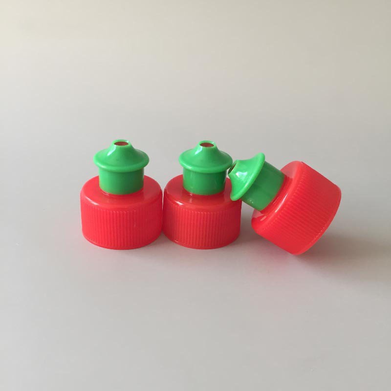 Detergent retractable pull cap, stretch cap, Push and Pull Closures