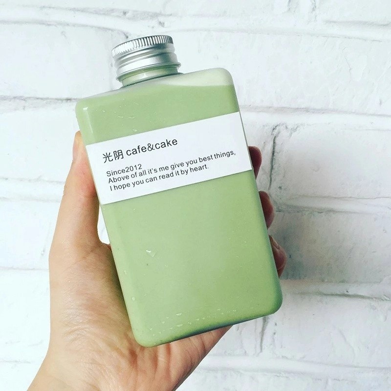 Square Mini Plastic Juice Bottles