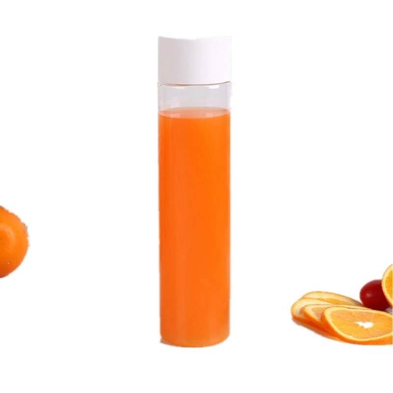 Slender Cylinder Voss Style 350Ml Plastic Juice Bottles