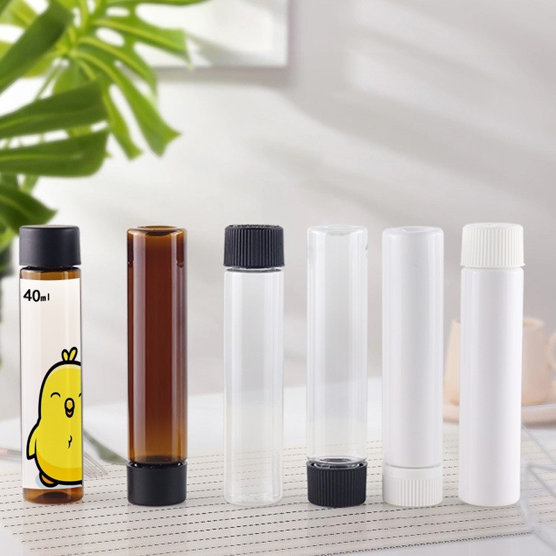 Custom PET Plastic 520ml Color Capsule Shape Candy Bottle