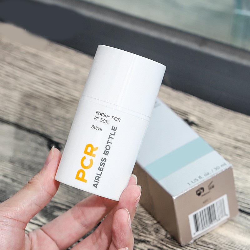 Customized Environment-Friendly Pcr100ml Vacuum Bottle 200ml Vacuum Extrusion Emulsion Bottle 50ml Dispenser Bottle
