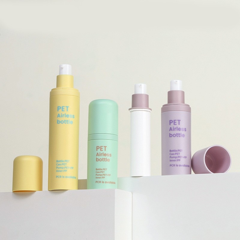 Customized Plastic Pcr Vacuum Emulsion Bottle Pressing Essence Eye Cream Sub-Bottle Cosmetic Environmental Packaging Materials