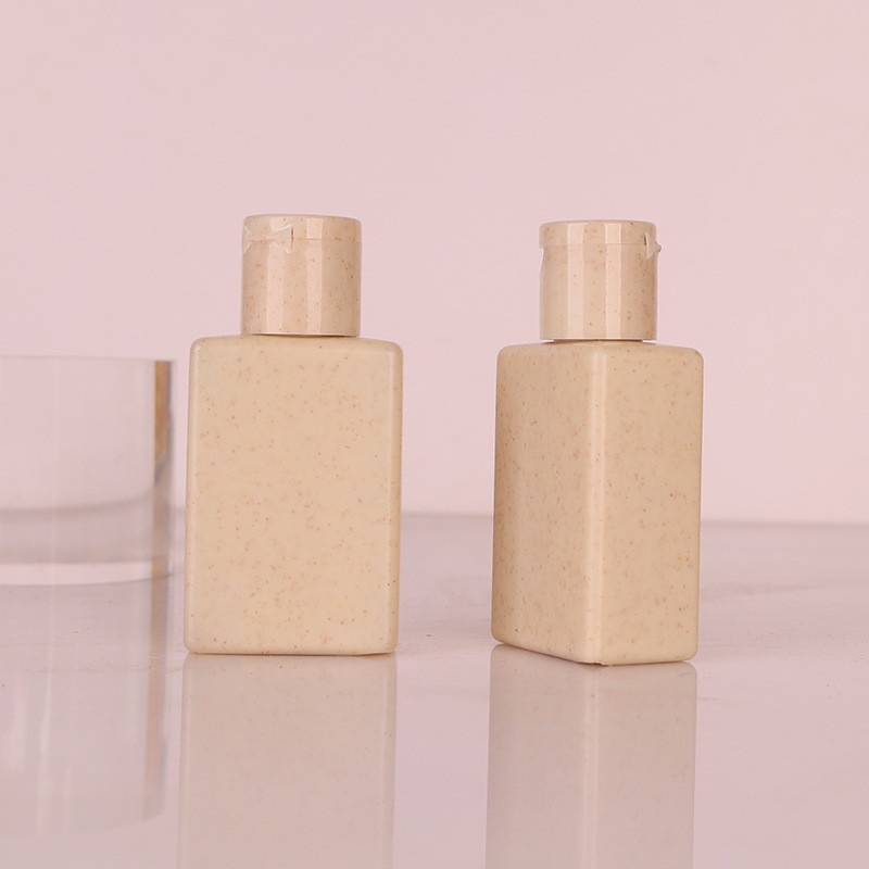 40ml biodegradable straw bottle shampoo bottle flip-top flat lotion bottle
