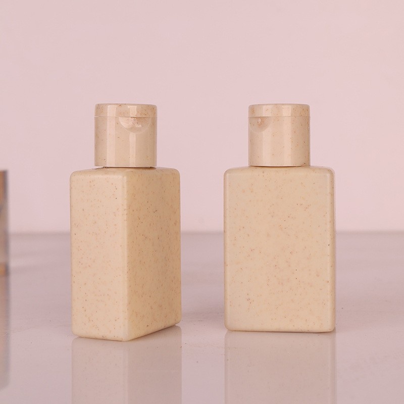 40ml biodegradable straw bottle shampoo bottle flip-top flat lotion bottle