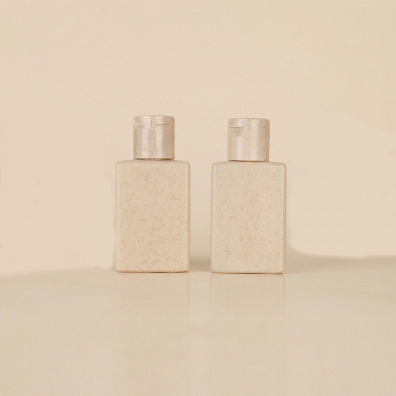 40ml biodegradable straw bottle shampoo bottle flip-top flat lotion bottle