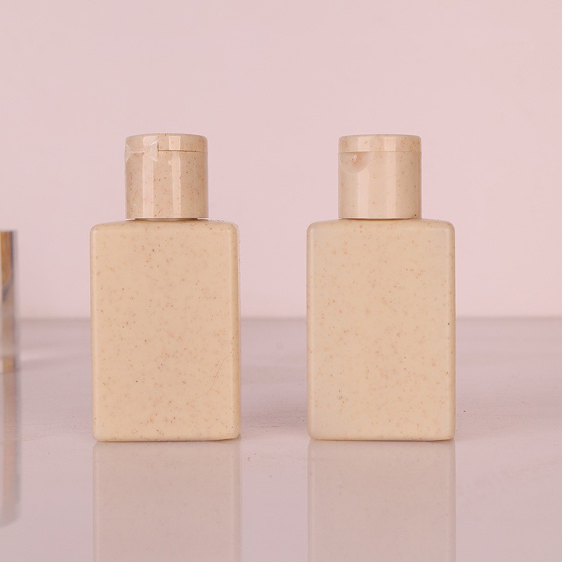 40ml biodegradable straw bottle shampoo bottle flip-top flat lotion bottle