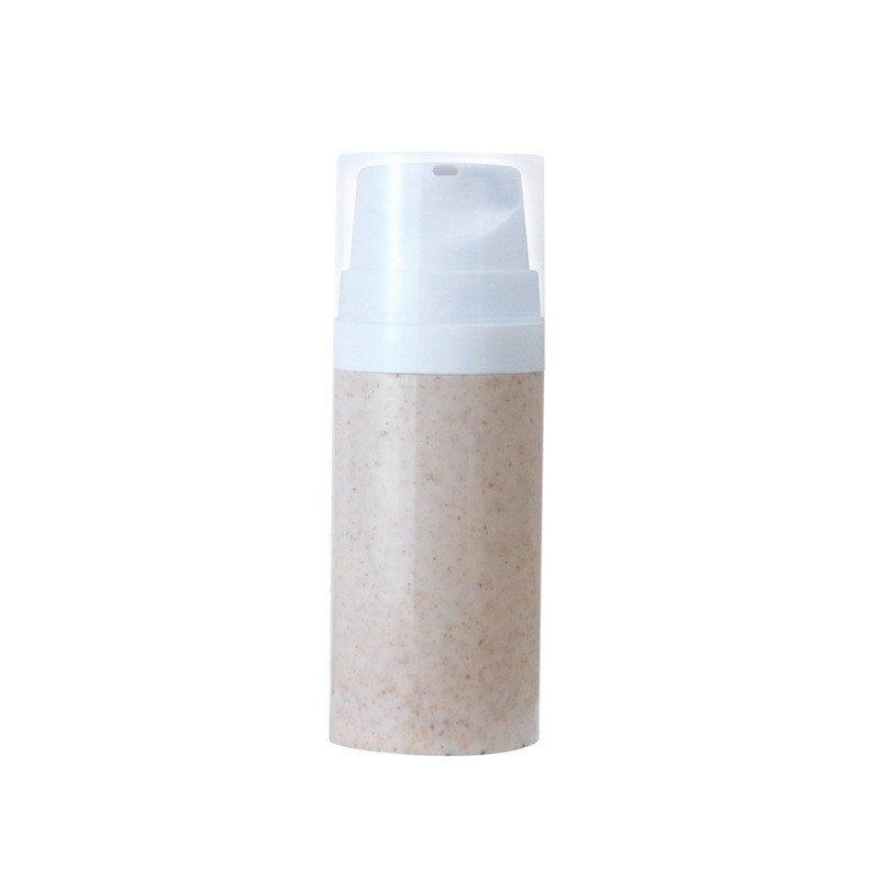 Wholesale 60ml/100ml/150ml wheat straw eco-friendly vacuum emulsion bottles