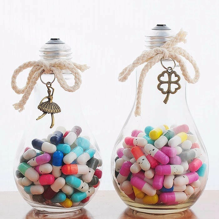 Glass Light Bulb Bottle