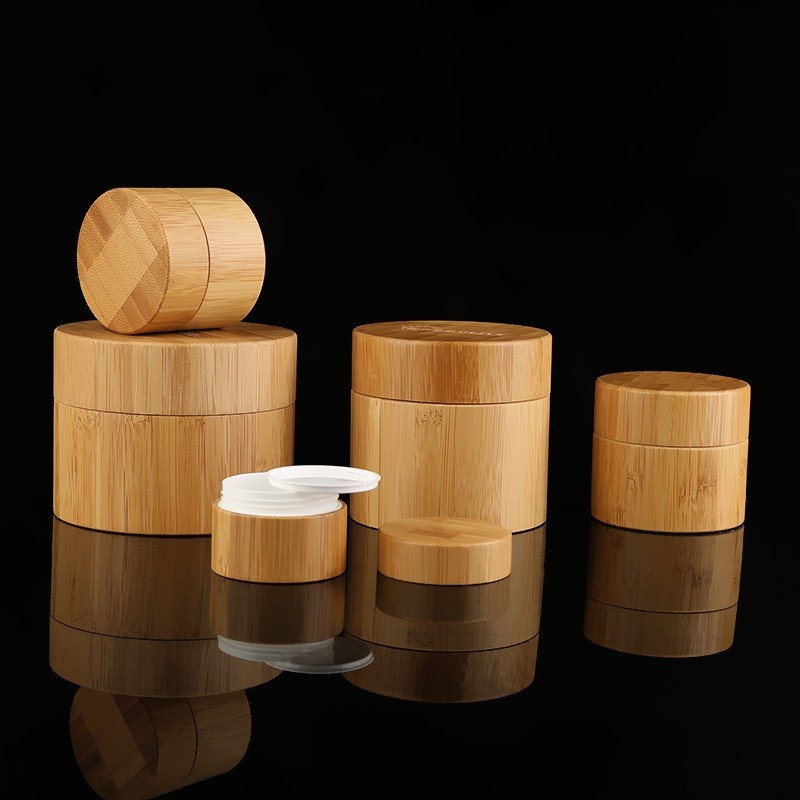 Skincare Packaging Bottle 10g Bamboo Cream Cream Bottle Pp Cream Jar Full Package Bamboo Cream Lotion Bottle Set