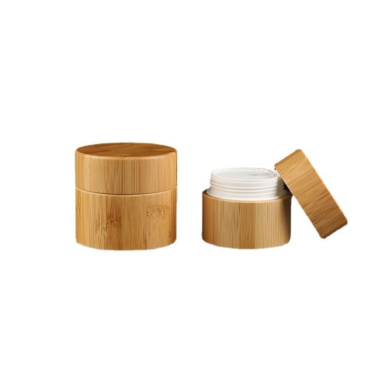 Skincare Packaging Bottle 10g Bamboo Cream Cream Bottle Pp Cream Jar Full Package Bamboo Cream Lotion Bottle Set