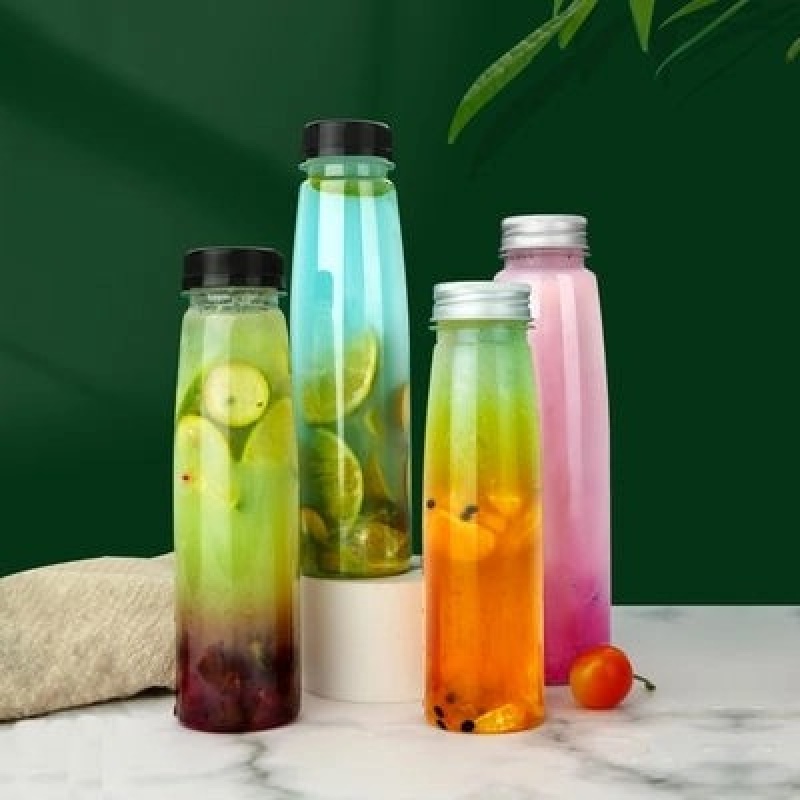 Custom Logo Empty Pet Plastic Bottles For Juicing