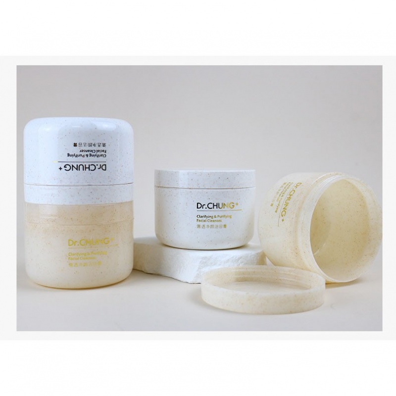 100g/250g Biodegradable and Environmentally Friendly Wheat Straw Double-Layer Round Bottom Cream Bottle