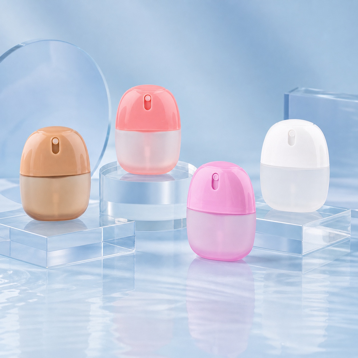 Plastic Bamboo Press Half Cover Nozzle Atomizing Nozzle Pure Dew Toner Water Perfume Fine Mist Nozzle