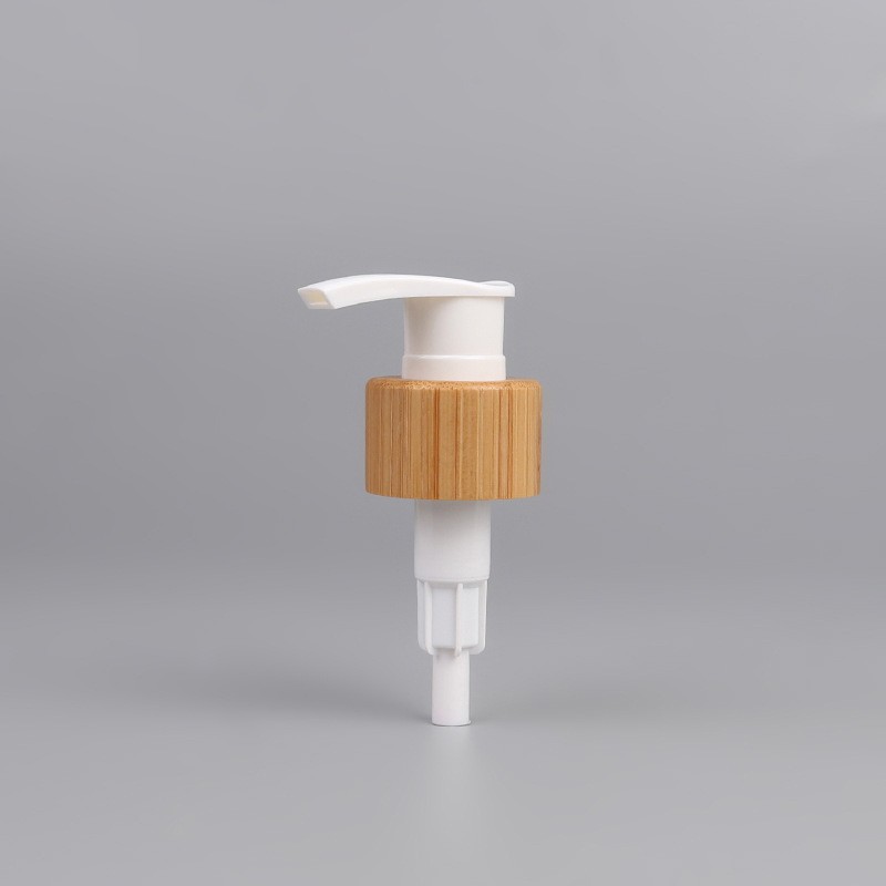 The New 24_410 Bamboo And Wood Emulsion Pump Pressing Cosmetic Packaging Pump Head Can Be Customized Wholesale Emulsion Pump