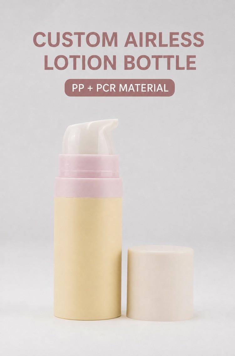 5ml10ml15ml PP PCR Plastic Cosmetic Refillable Airless Pump Bottle Custom Color  Airless Pump Bottle