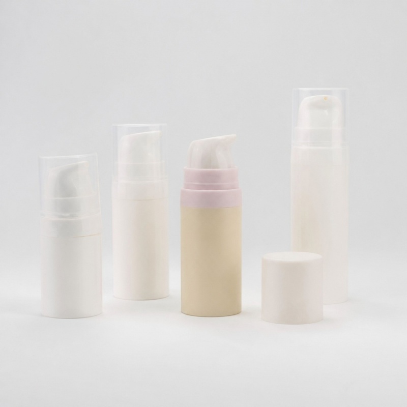 5ml10ml15ml PP PCR Plastic Cosmetic Refillable Airless Pump Bottle Custom Color  Airless Pump Bottle