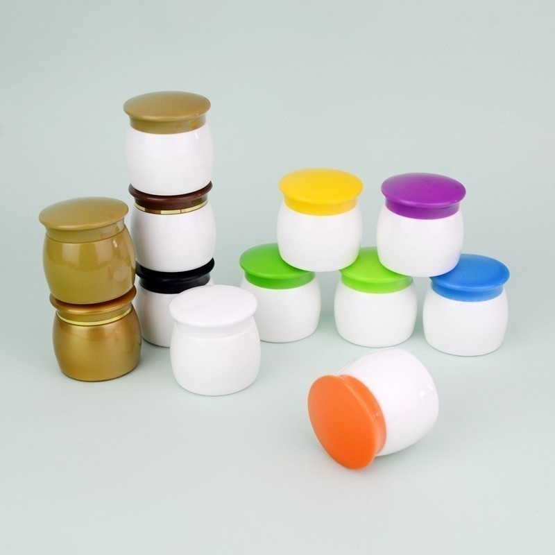 Mushroom Cute Skincare Lotion & Eye Cream Plastic Cosmetic Jars & Bottles PP Base & Lid 15g/20g/30g Colorful Wide Mouth