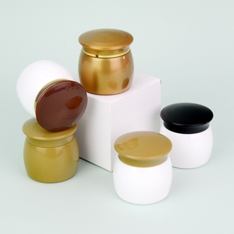 Wholesale Double Layer Small PP Plastic Jar Mushroom Shaped Cream Ointment Powder Gel Container 15g/20g/30g Screw Top Cosmetics