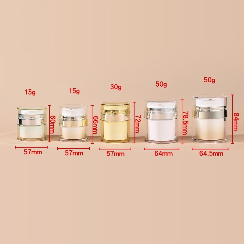 Wholesale Bulk Luxury High End Eco Friendly Recyclable CE Acrylic Vacuum Cream Bottle 15ml 30ml 50ml Airless Pump Bottle