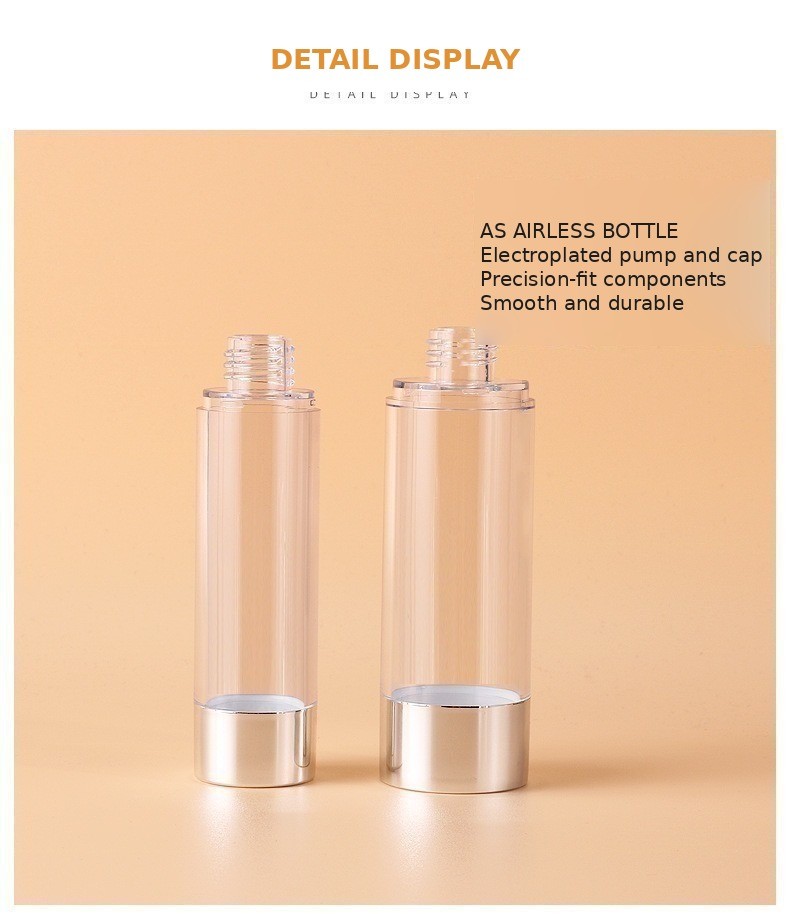15ml 30ml 50ml 80ml 100ml OEM Custom Logo PP+ABS+AS Airless Lotion Pump Bottle with Pump Sprayer for Eye Cream Skin Care Skincare Packaging