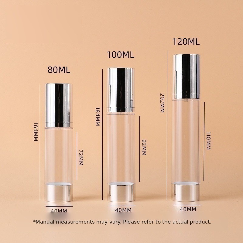 15ml 30ml 50ml 80ml 100ml OEM Custom Logo PP+ABS+AS Airless Lotion Pump Bottle with Pump Sprayer for Eye Cream Skin Care Skincare Packaging