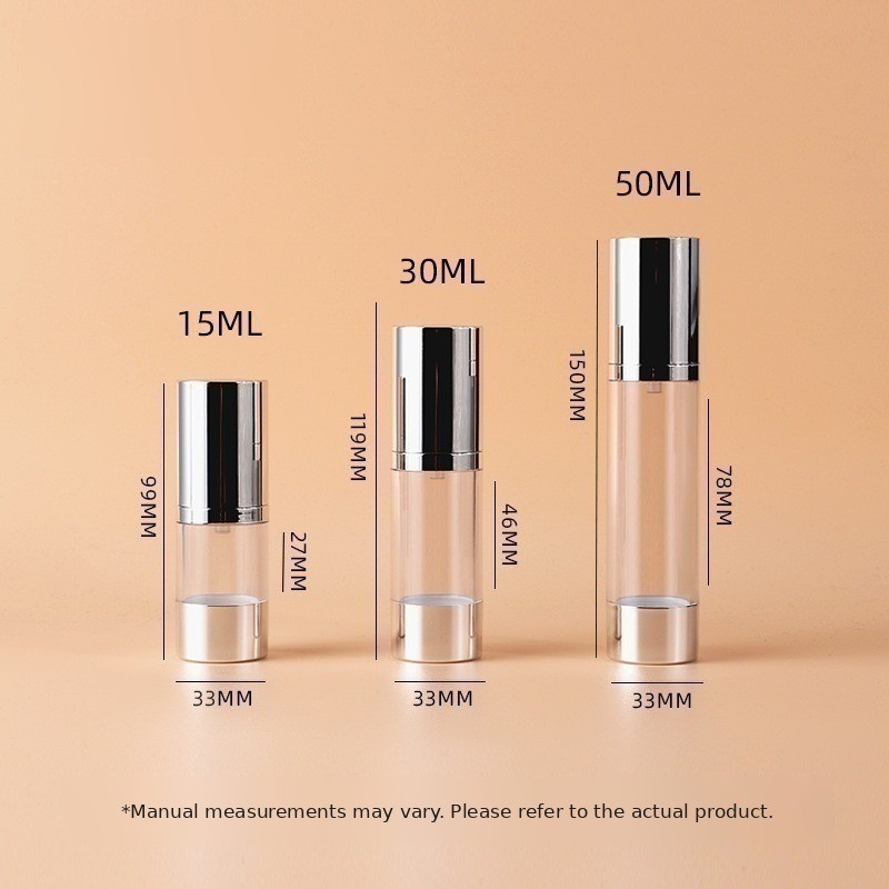 15ML-120ML OEM Custom Logo PP+ABS+AS Airless Lotion Pump Bottle with Pump Sprayer for Eye Cream Skin Care Skincare Packaging