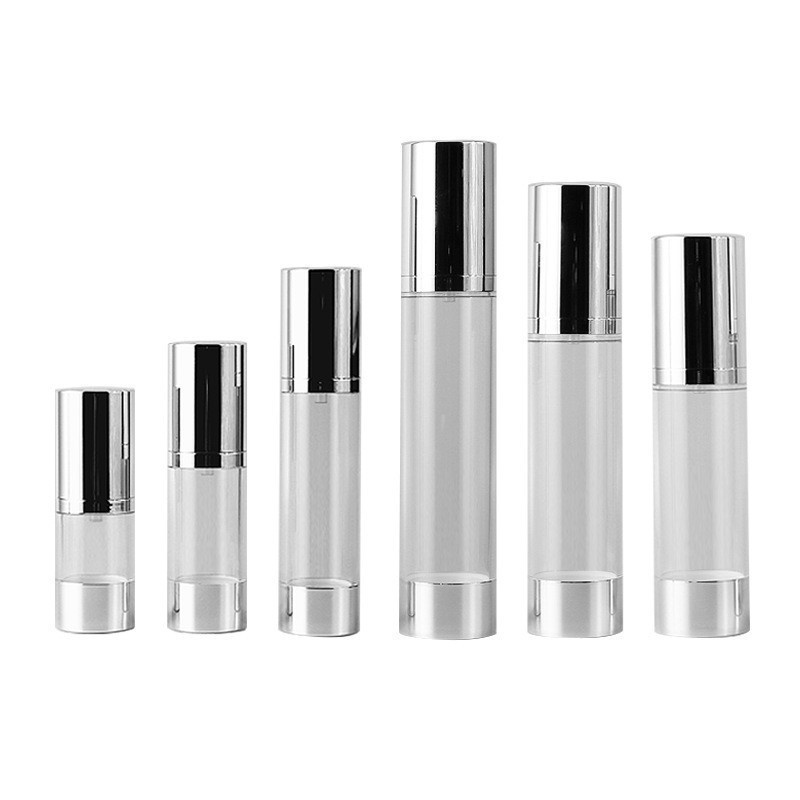 15ML-120ML OEM Custom Logo PP+ABS+AS Airless Lotion Pump Bottle with Pump Sprayer for Eye Cream Skin Care Skincare Packaging